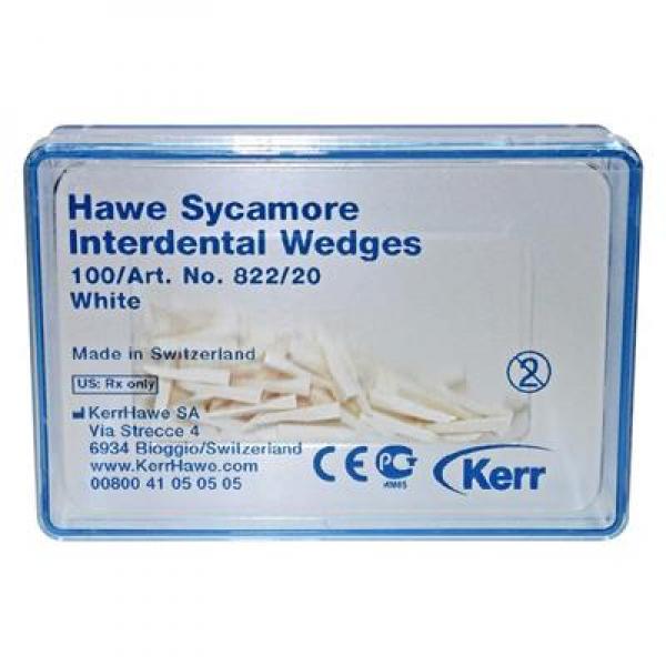 Межзубные клинья Hawe™ Sycamore Interdental из платана (белые - 100 шт.)