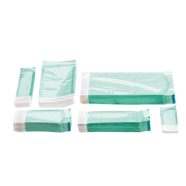 Материал упаковочный для стерилизации: пакеты плоские самозапечатывающиеся (размеры: ширина 140мм; длина 250мм)