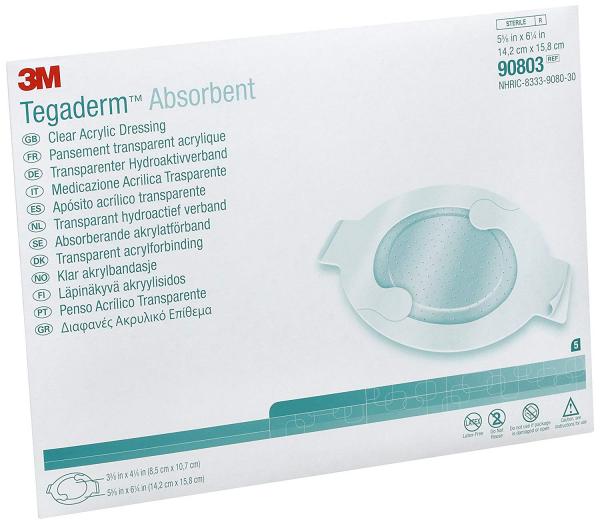 3M Tegaderm Absorbent прозрачная абсорбирующая акриловая для ран (14.2 х 15.8 см)
